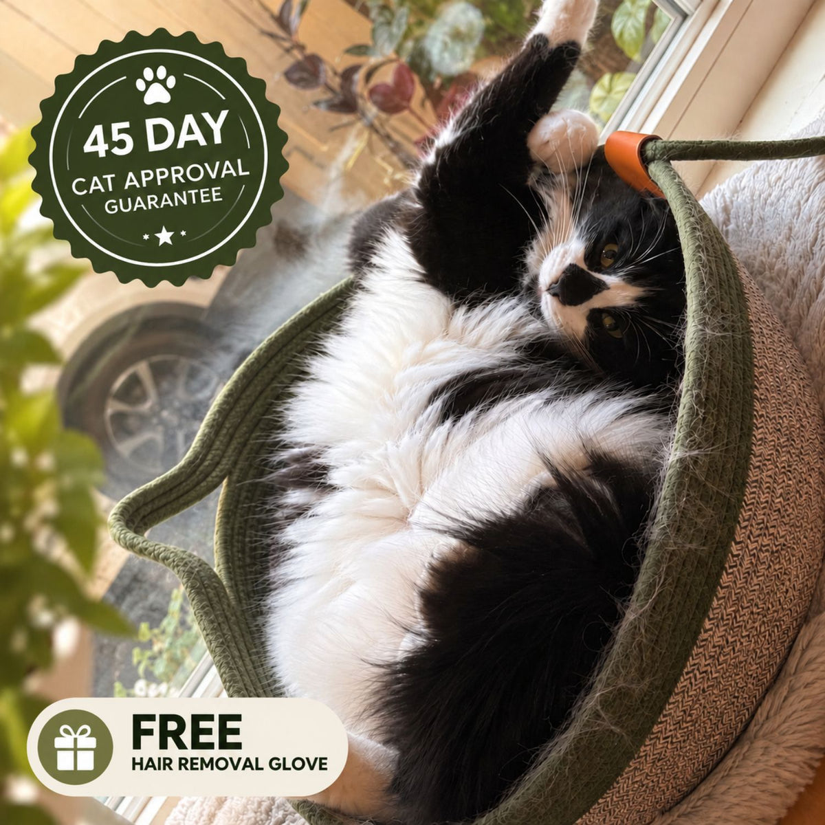 Instinct Basket™ | Meet the First Research-Backed Passive Deshedding Basket for Indoor Cats