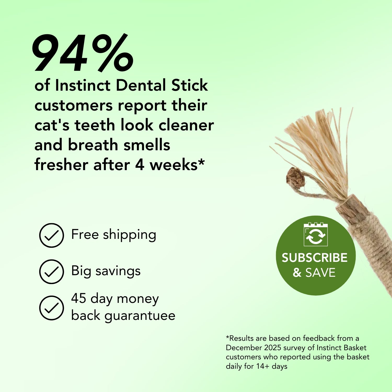 Instinct Dental Stick | Natural Plaque & Tartar Control | 100% Natural