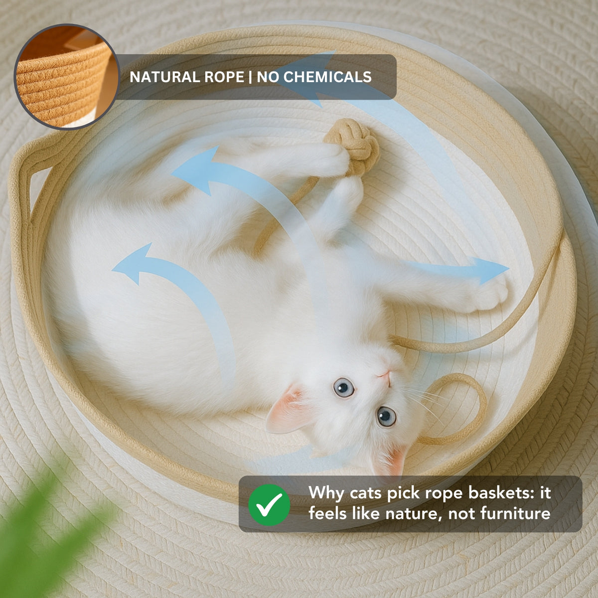 Natuurlijk touw zonder chemicaliën